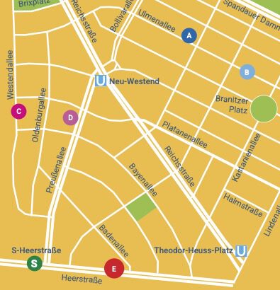 Routenplan offene Ateliers Westend 2026